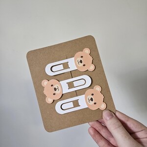 3pk Bear Bookmark clipped onto display pack