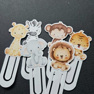 Safari Animal Clip Bookmarks | Cute Jungle Animal Book Clips | Kids and Adult Reading Accessory | Reading Gift for Kids