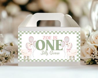 Etiqueta imprimible personalizada para caja de té Silly Goose / Imprimibles para fiestas / Archivo digital personalizado