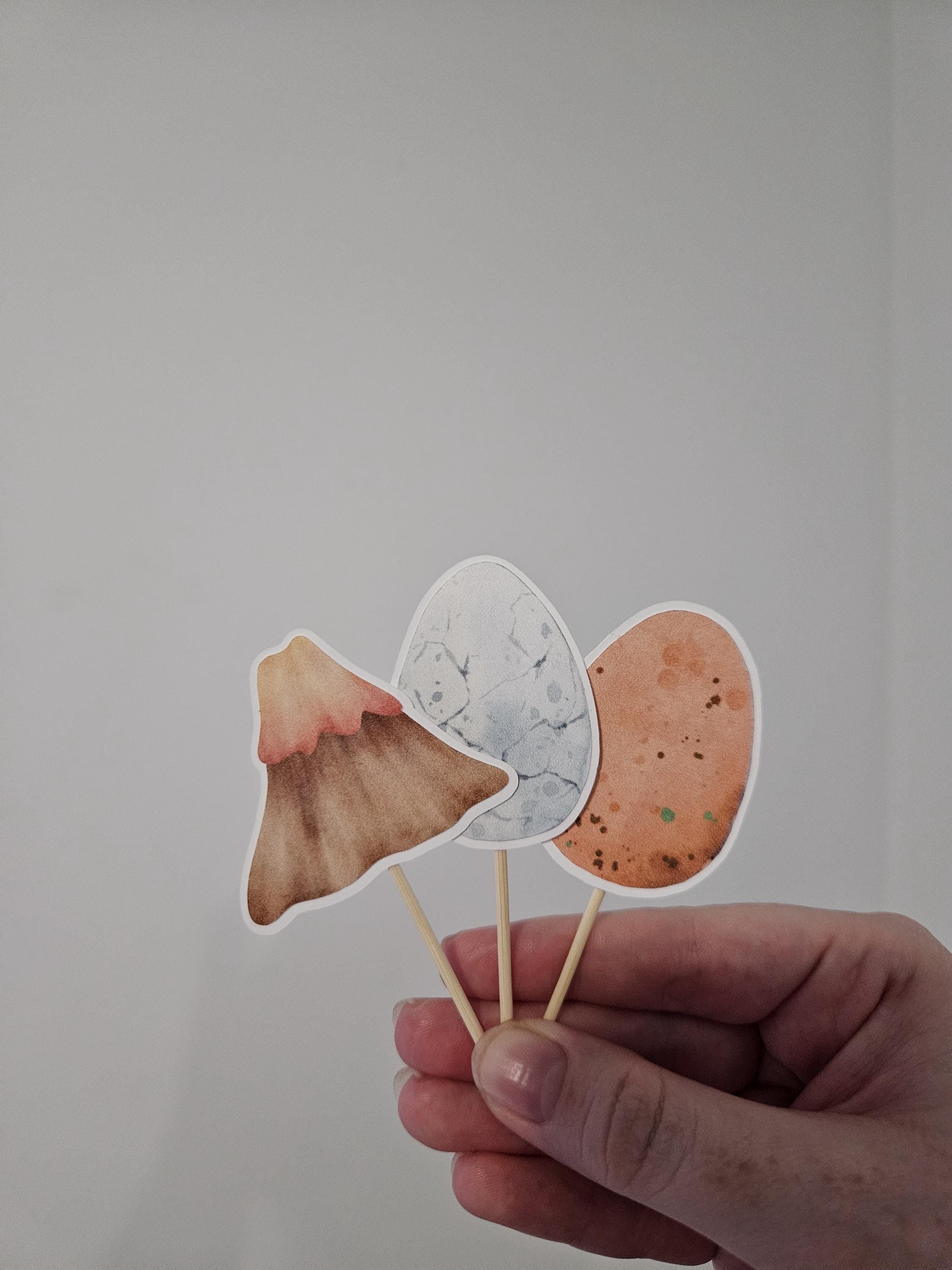Dinosaur Cupcake Toppers – Dino Birthday Party Decorations – T-Rex Triceratops Stegosaurus – Roarsome Party Supplies – Custom Dino Toppers - Thumbnail 6