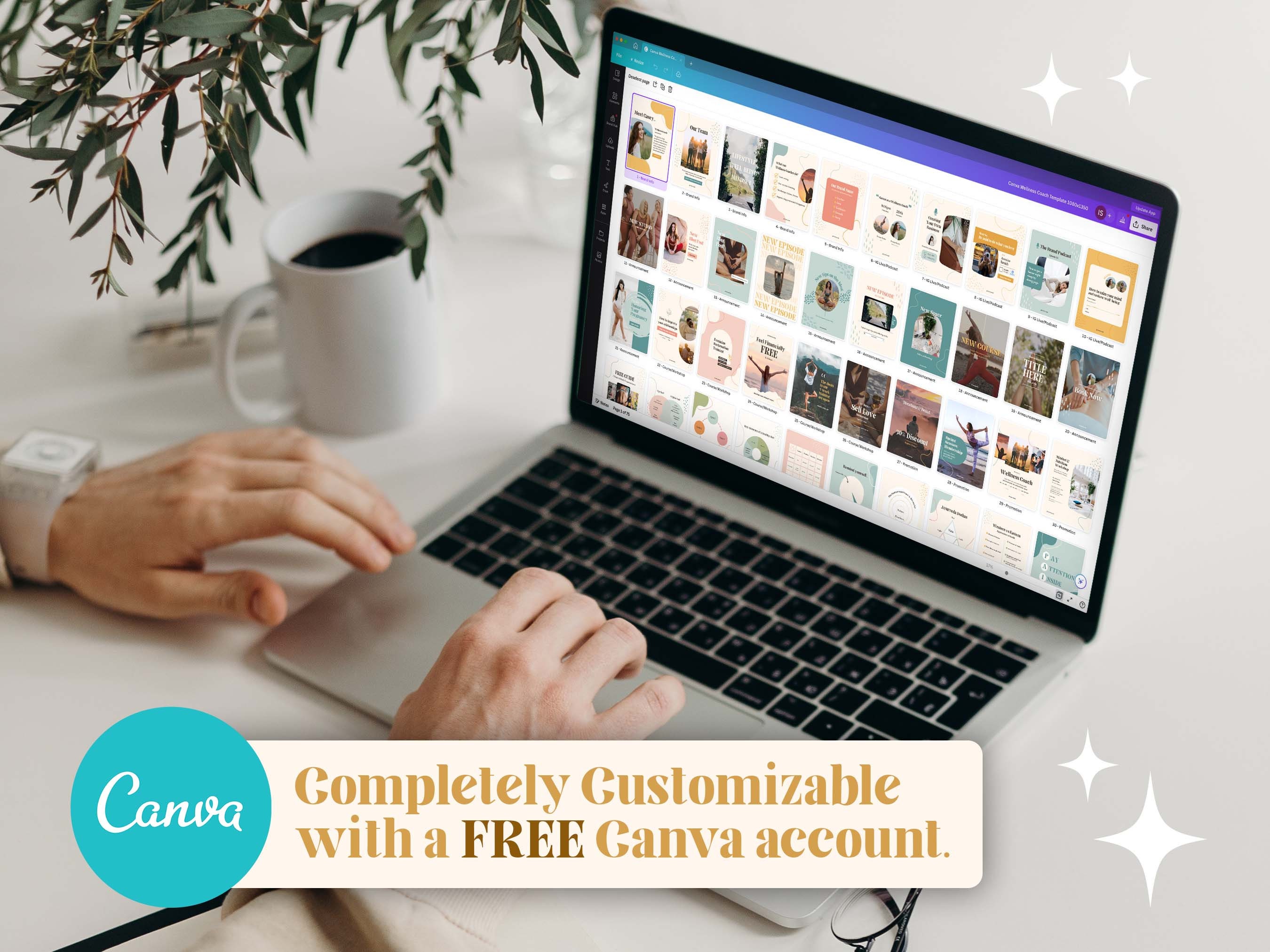 300 Wellness Coach Bundle Colorful Canva Templates Health - Etsy