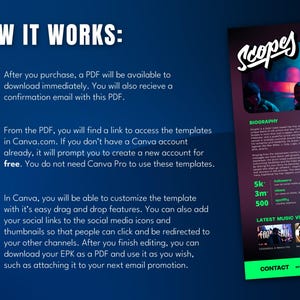 Electronic Press Kit Bundle | 1-page EPK for Musicians, Rappers, Singer ...