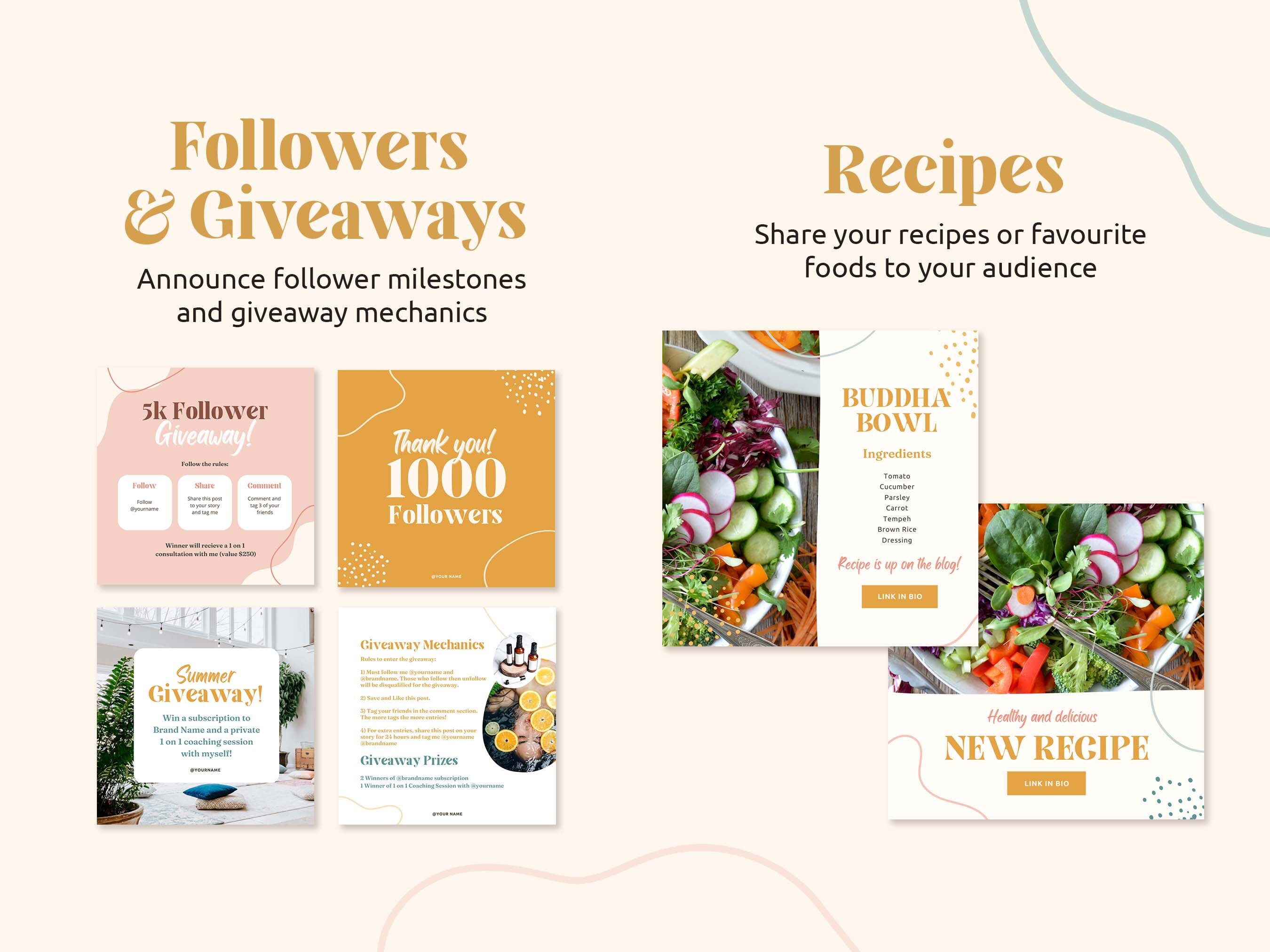75 Wellness Coach Instagram Posts | Colorful Square Canva Templates ...