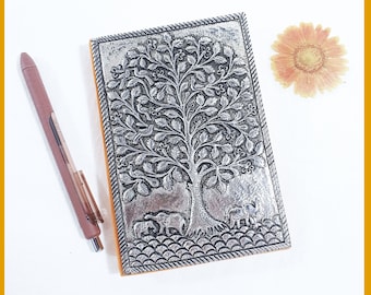 Gratitude Journal, Metal Engraved, 2 Sizes/Designs, 90pg with Linen Textured Paper, Affirmation, Prayer, Spirituality 2 Int&#39;l Shipping Rates