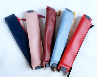 Pen Holder/Bookmark, Straps to A5/A4 Journal, Holds 3 Pens and a Ruler, Travel Journal, Planner Accessories, Journaling, Vegan Leather