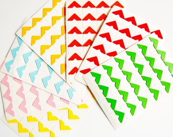 Photo corners kraft for baby Album or Scrapbooking, 24 stickers