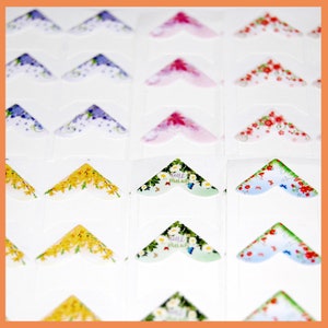Corners Stickers, Nature Inspired, Pictures, Photo, Instax, Polaroid Stickers, scrapbooking, 24 photo corners, 2 int&#39;l shipping rates