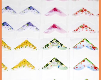 Corners Stickers, Nature Inspired, Pictures, Photo, Instax, Polaroid Stickers, scrapbooking, 24 photo corners, 2 int'l shipping rates
