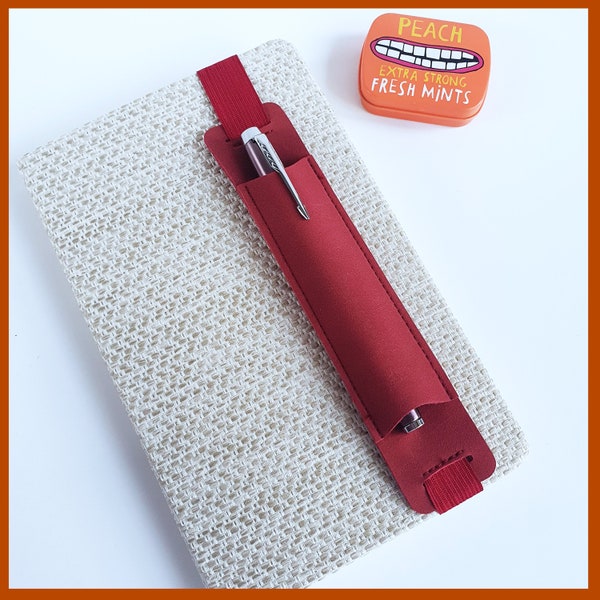 Porte-stylo, élastique, jusqu'à 2 stylos, mousse tactile/résistante, accessoires pour carnet de notes, accessoires pour carnet de croquis, sert également de marque-page, A5