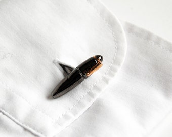 Pen cufflinks, Groomsmen, Best Man, Gift for writer, Unusual, Black Pen, 2 int'l shipping rates