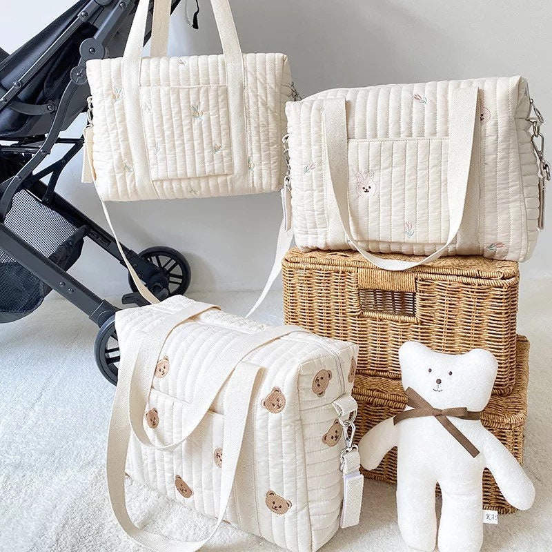 JameStyle26 Storage Bag Organiser to Hang Up with 3 Pockets Childrens Room Living Room Bears 