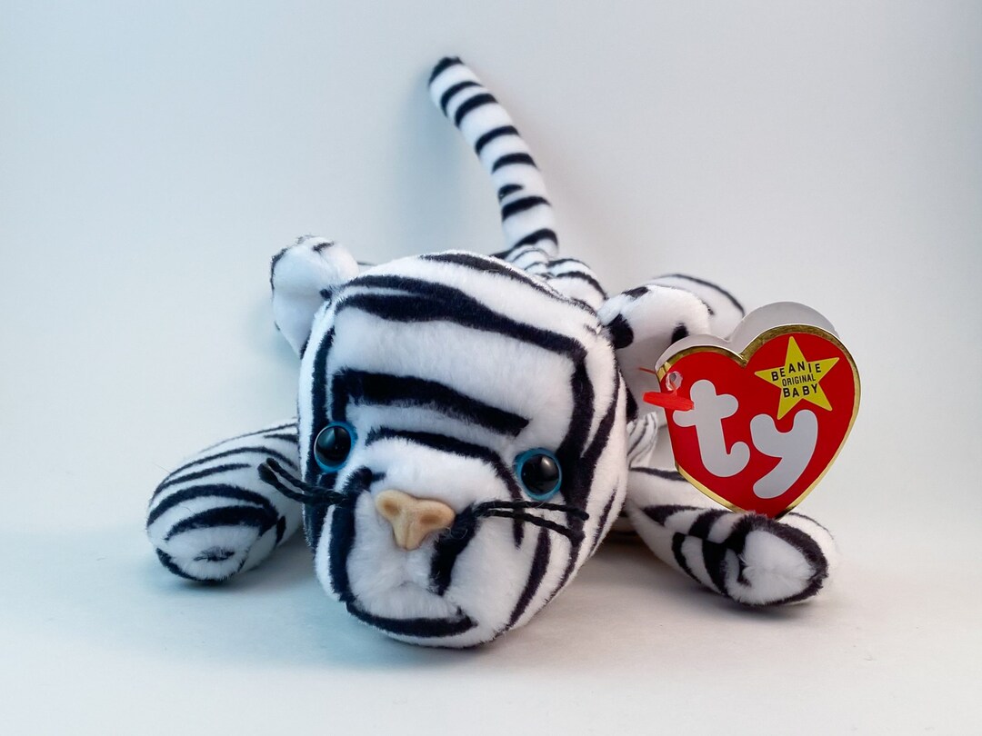Blizzard the White Tiger Vintage 1996 Ty Beanie Baby