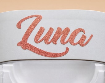 Glitter nameplate plotted - personalized sticker for SureFeed® automatic feeder