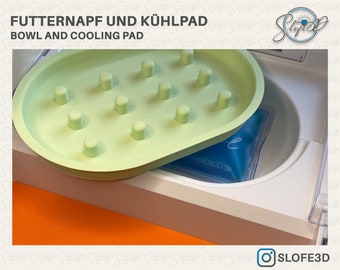 Tazón de alimentación plano para combinación con almohadilla de enfriamiento para comederos SureFeed® I impresión 3D