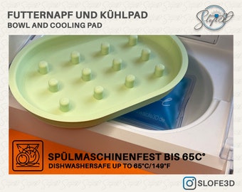 Flat feeding bowl (dishwasher safe) for combination with cooling pad for SureFeed® feeders I 3D printing