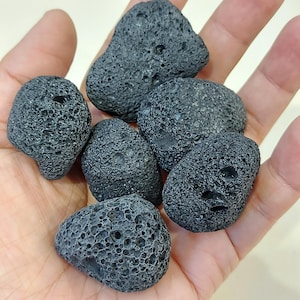 Natürlicher rauer Lavastein | Rohe vulkanische Basaltgesteine 2-3 cm | Ungeschliffene Lava Kristalle