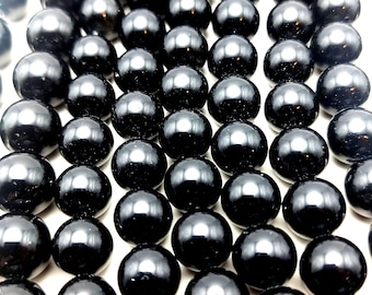 6 mm ブラックアゲートストーンビーズ、ブレスレット用の光沢のある