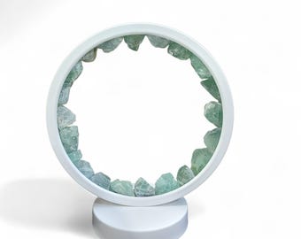 Modern Table Lamp with Crystal Rough Rocks | 3-Color LED Lights for Stylish Decor