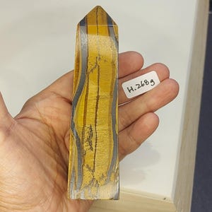 Tiger’s Eye Crystal Tower | Brown-Yellow Polished Point | Protection, Focus & Energy Healing Stone