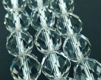 Clear Quartz Cushion Cut Beads: AAA Grade Jewelry Making (Round & Rectangle Faceted Cut)