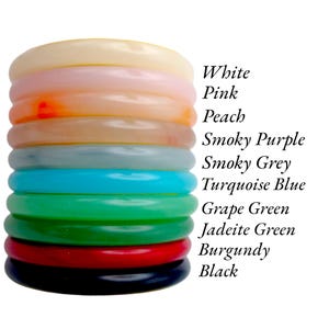 Tinted Glass Bracelet | Stackable Bangle in 10 Colors | Lightweight Boho Jewelry