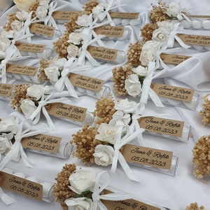 Gastgeschenk Mandeln im Glas für Verlobung, Hochzeit, Geburtstag, Taufe oder Partys