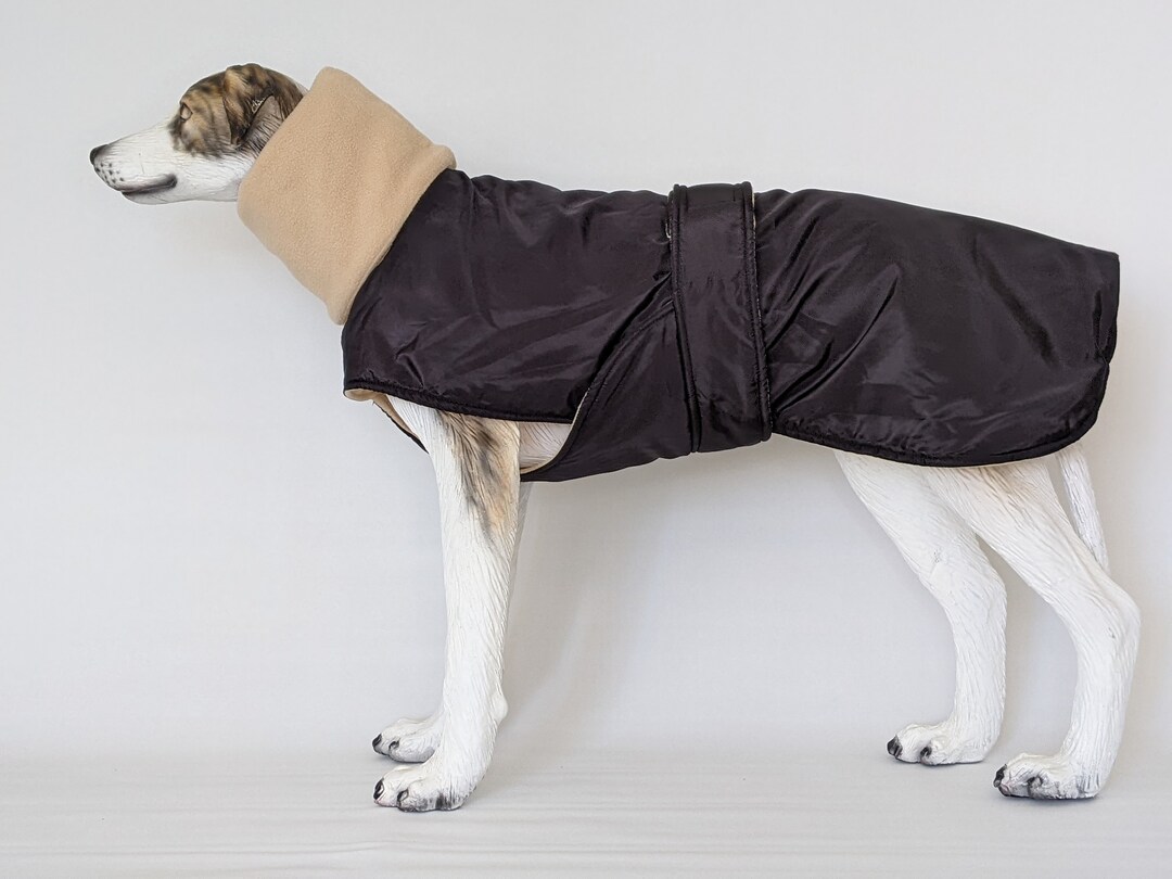 Fleece Lined Snood Neck Coat for Greyhounds Whippets and Lurchers in