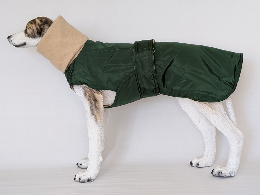 Fleece Lined Snood Neck Coat for Greyhounds Whippets and Lurchers in