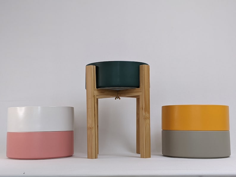 Raised Wooden Feeder Stand With Ceramic Bowl for Greyhounds Etsy UK