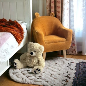 Mustard yellow children's armchair