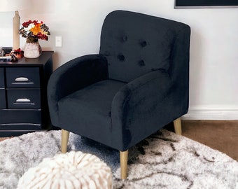 Fauteuil enfant graphite avec boutons