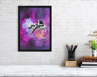 Spaced Out On Cloud 9 Framed Digital Abstract Art Print