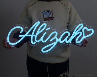 Letrero de neón personalizado con nombre: luz LED personalizada, decoración para bodas