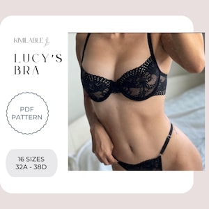 Lucie&#39;s bh-patroon met zelfstudie - pdf-lingeriepatroon