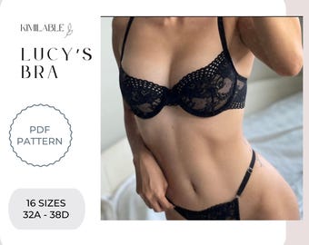 Lucie&#39;s Bra Pattern with Tutorial - PDF Lingerie Pattern