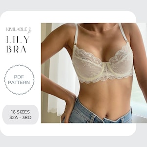 Lily Bra Pattern, Bra Pattern pdf, Lingerie Sewing with Instructions