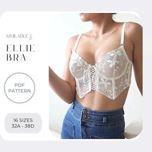 Ellie Bra Pattern, Lingerie Pattern PDF, Bra Pattern Sewing