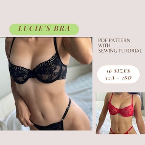 Lucie's Bra Pattern with Tutorial - PDF Lingerie Pattern