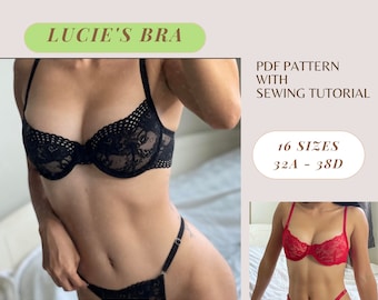 Lucie's Bra Pattern with Tutorial - PDF Lingerie Pattern