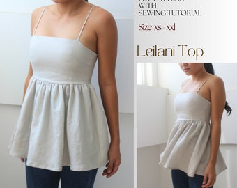 Leilani Top Sewing Pattern PDF Easy Sewing Pattern