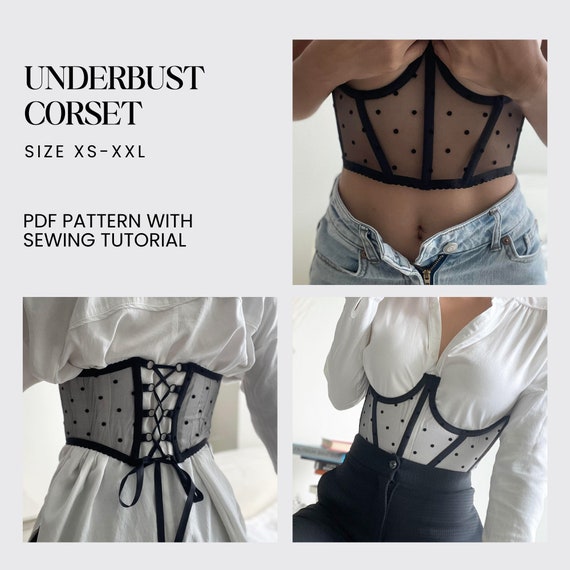 Corset Belt Pattern, Underbust Corset Sewing Pattern