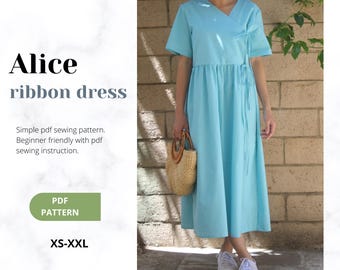 Alice Summer Dress pdf Sewing Pattern - oversized dress pattern