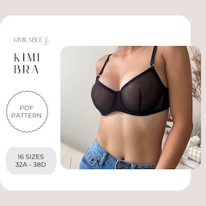 Kimi Bra Pattern, Lingerie Pattern pdf with Instruction