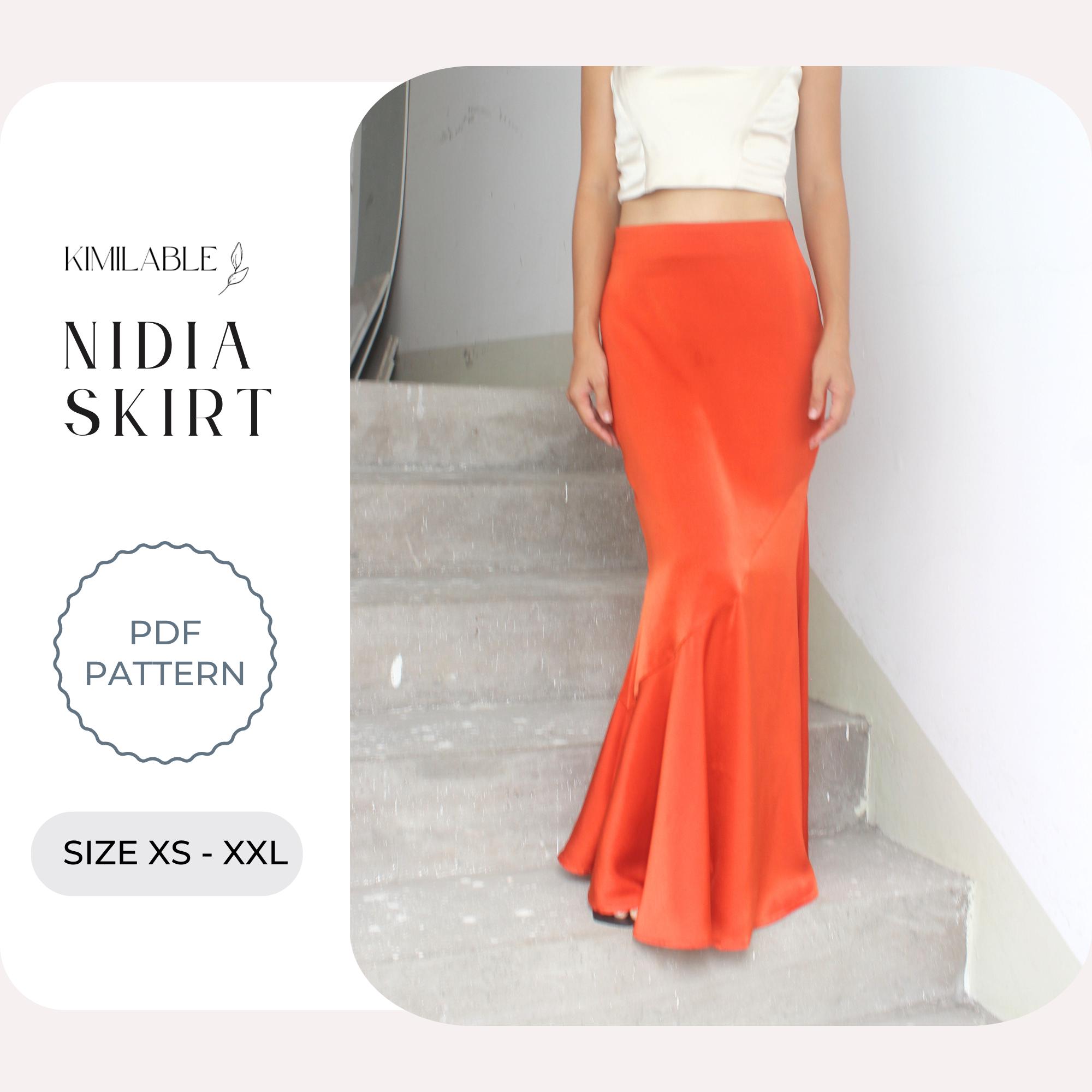 Silk Slip Skirt Sewing Pattern Long Skirt Pdf Beginner