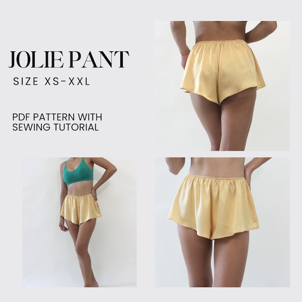 Jolie Pants , Lingerie Sewing Pattern, pdf sewing pattern xs-xxl