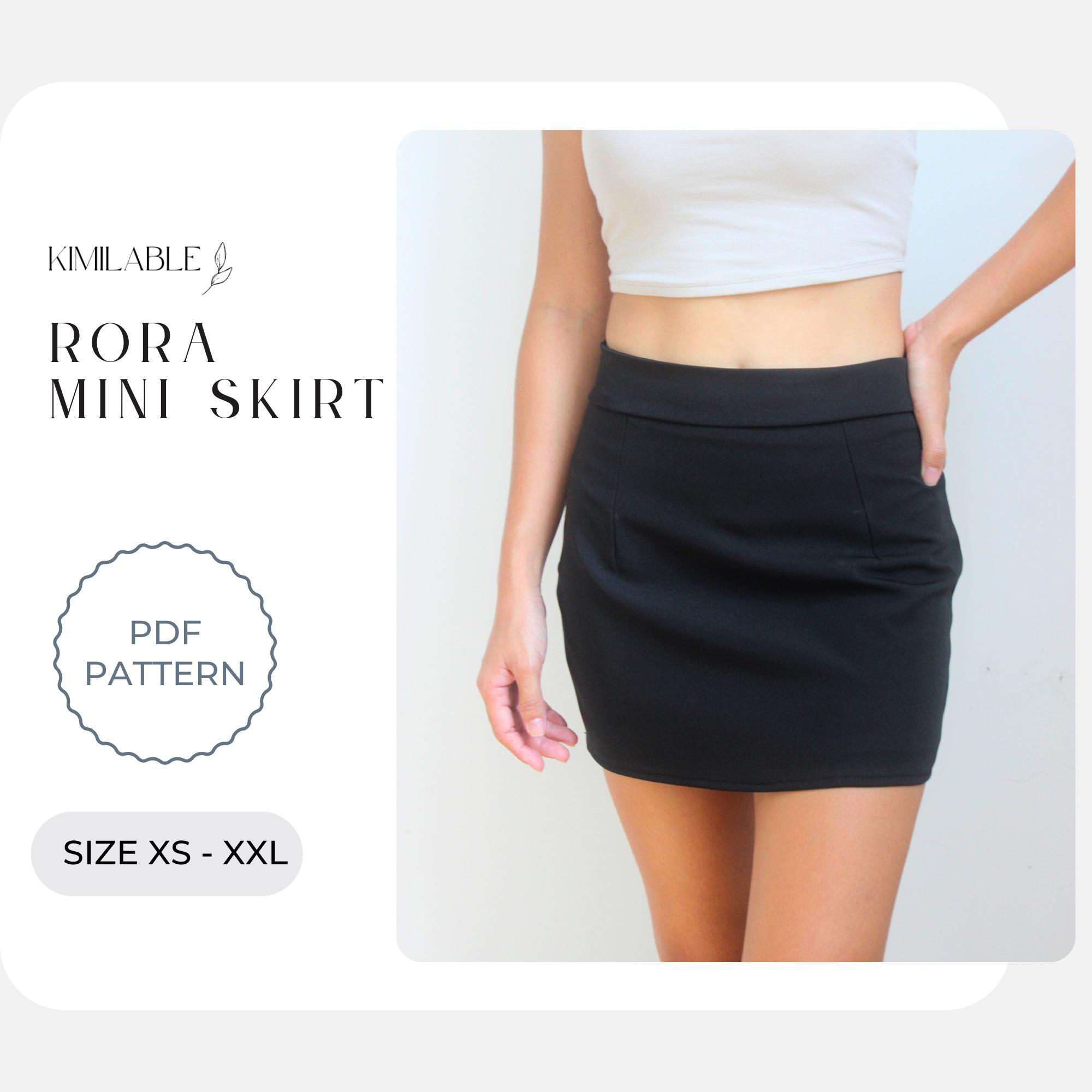 Rora Mini Skirt Sewing Pattern Skirt PDF Pattern Size XS XXL Etsy