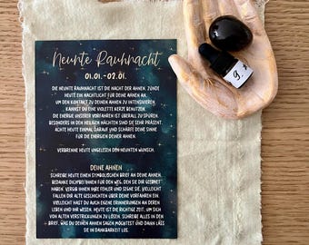 Rauhnächte Ritual Set, Essential Oils, Crystals, and Cards