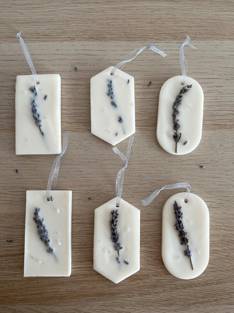 Lavender wax sachets, set of 6