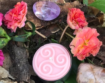 Floral Scented Soy Wax Tealight Set, Meditation Candles