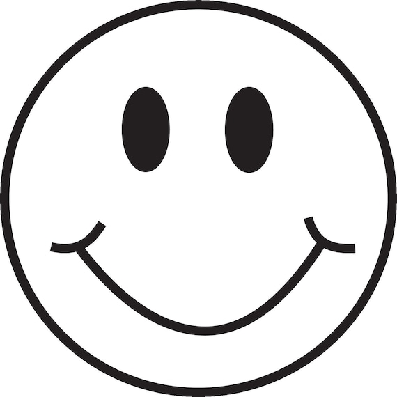 Black And White Smiley Face Emoji